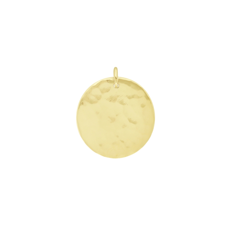 Médaille martelée 20 mm en Plaqué Or