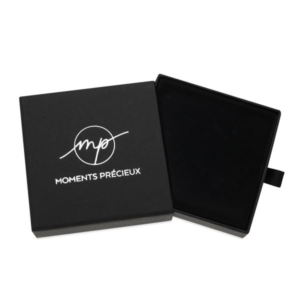 Bracelet homme personnalisé en cuir noir tressé, double tour avec boucle argentée