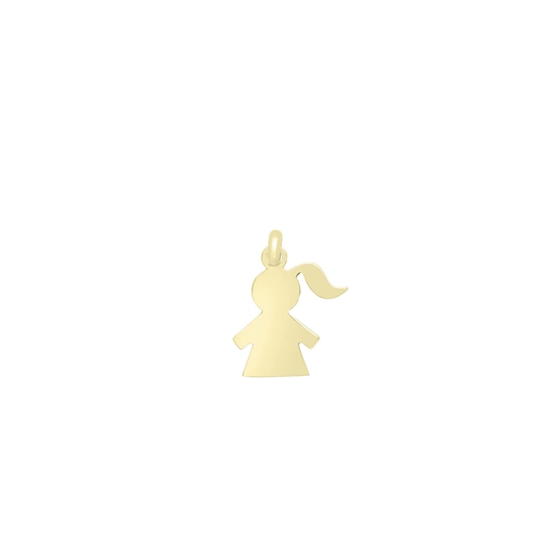 Médaille 15 mm petite fille en Plaqué Or
