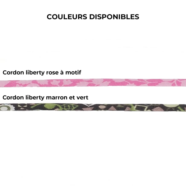 Bracelet liberty et cœur 14 mm gravé en Plaqué Or