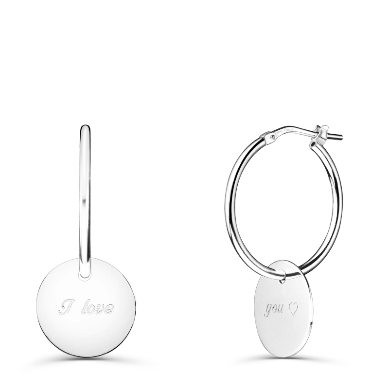 Boucles d'oreilles créoles en Argent