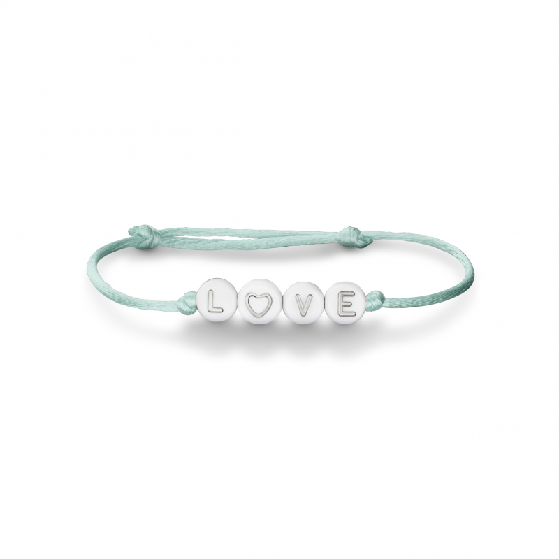 Bracelet cordon personnalisable homme lettres argentées