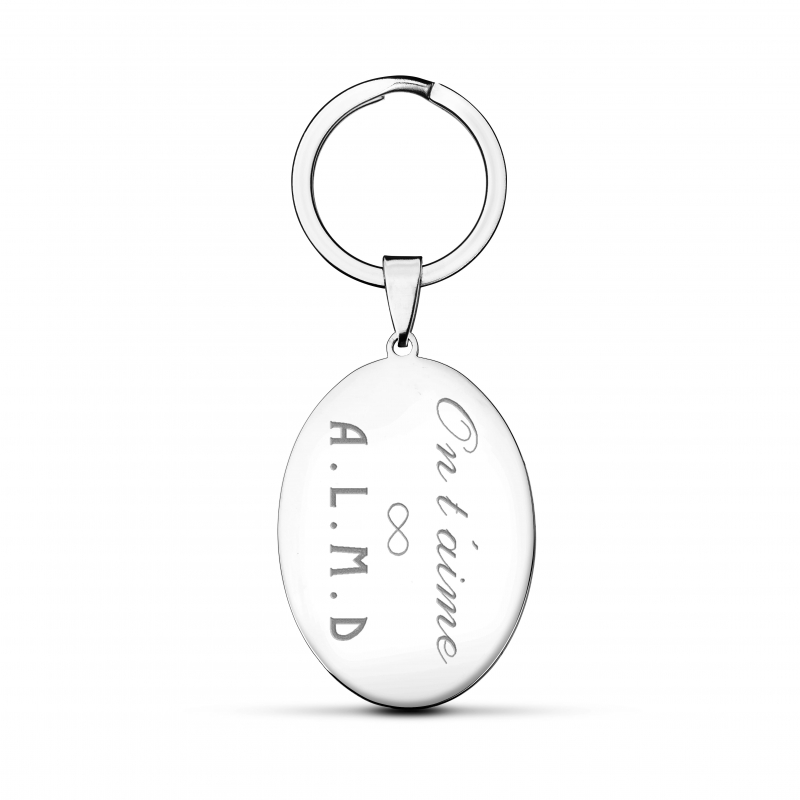 Porte clés ovale personnalisé