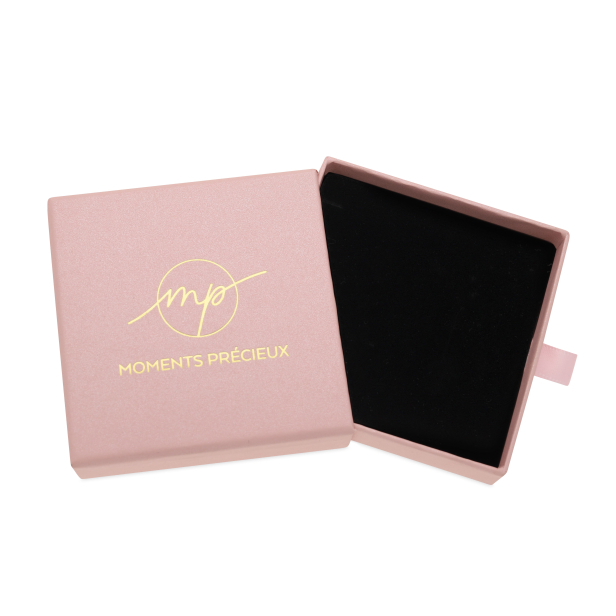Collier personnalisé enfant médaille 18 mm perlée Plaqué Or