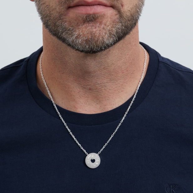Collier médaille cible 20 mm en Argent