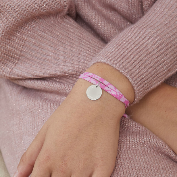Bracelet enfant liberty et médaille personnalisée Argent