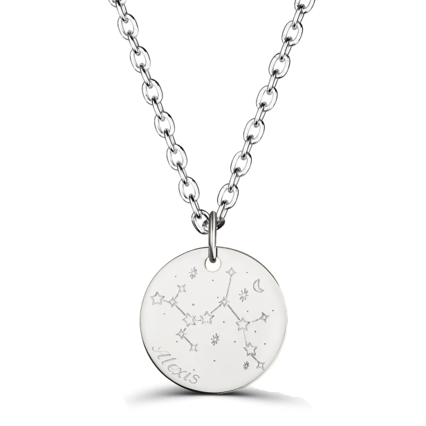 Collier médaille 20 mm homme astro sagittaire Argent