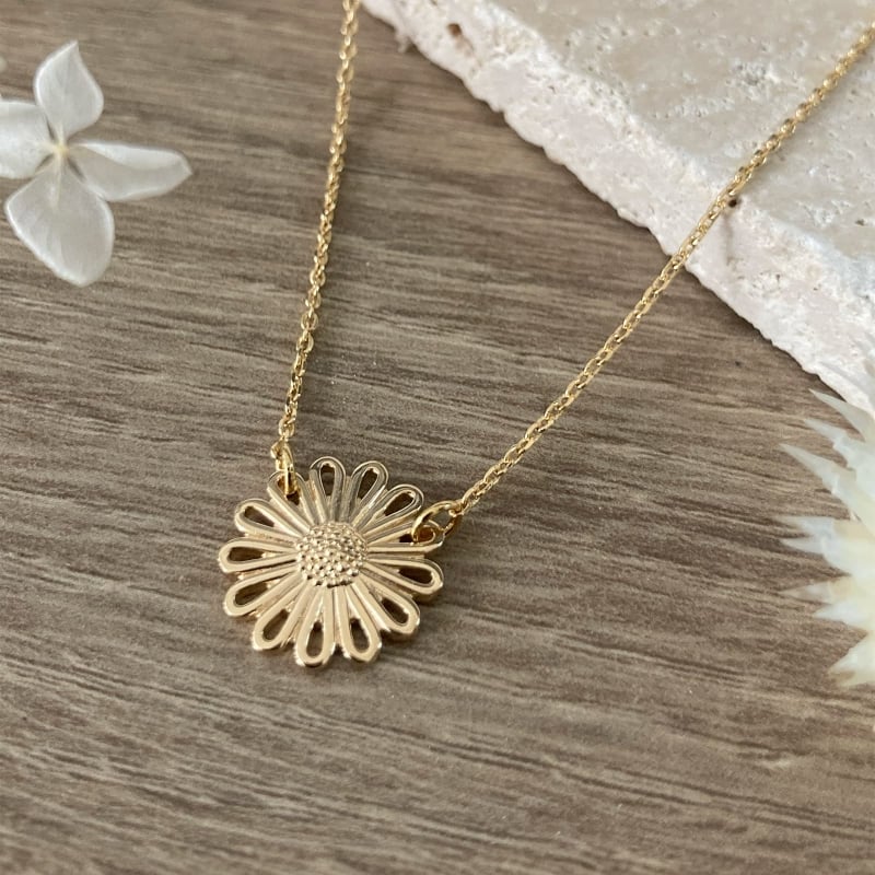 Collier fleur de printemps Plaqué Or