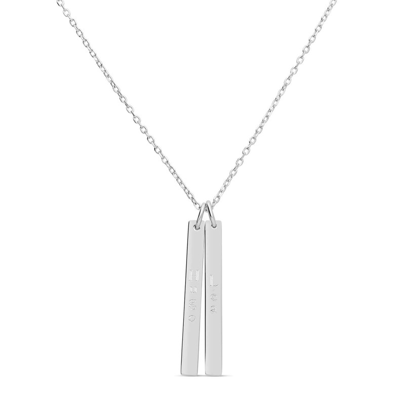 Collier personnalisé double plaques