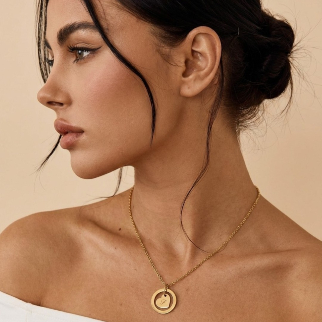 Collier acier pendentif cœur