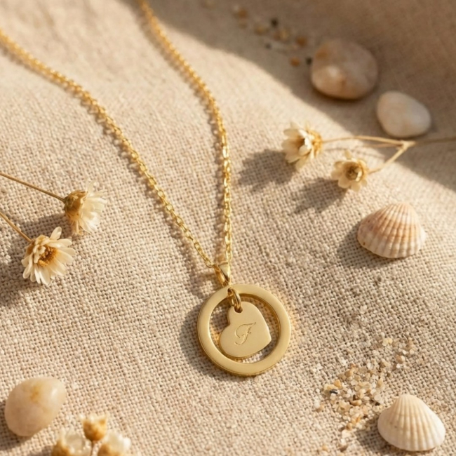 Collier acier pendentif cœur