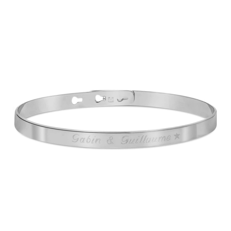 Packshot du bracelet jonc gravé en Argent